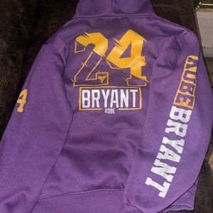 Purple Kobe Bryant Hoodie with Gold Accents